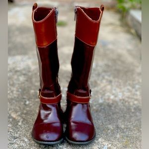 Tommy Hilfiger kids size 9 boots brown